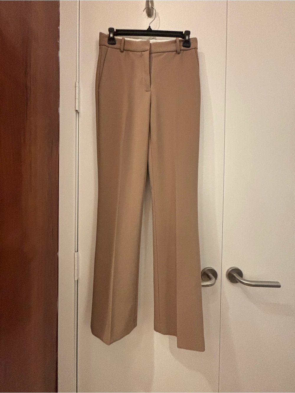 Babaton Tan Straight Leg Dress Trousers